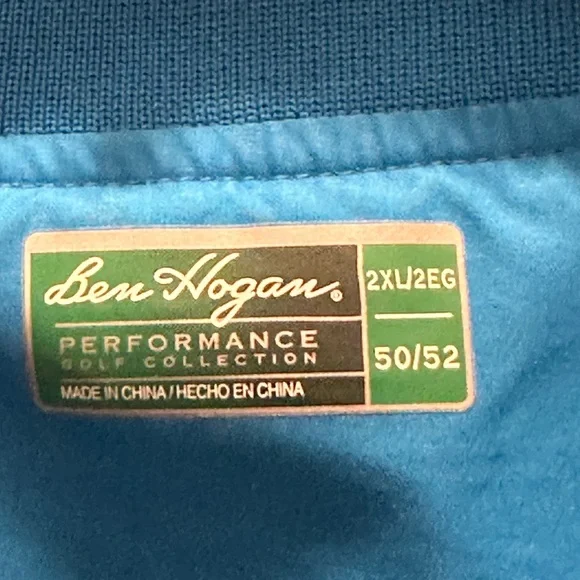 Ben Hogan Size 2XL Turquoise Performance Golf Pullover EUC - Picture 2 of 6